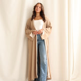 TWO-TONED ABAYA BEIGE